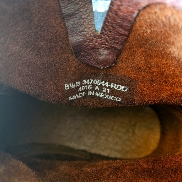 Frye Veronica Leather Buckle Moto Booties, Size 8.5, Color Redwood - Picture 8 of 10